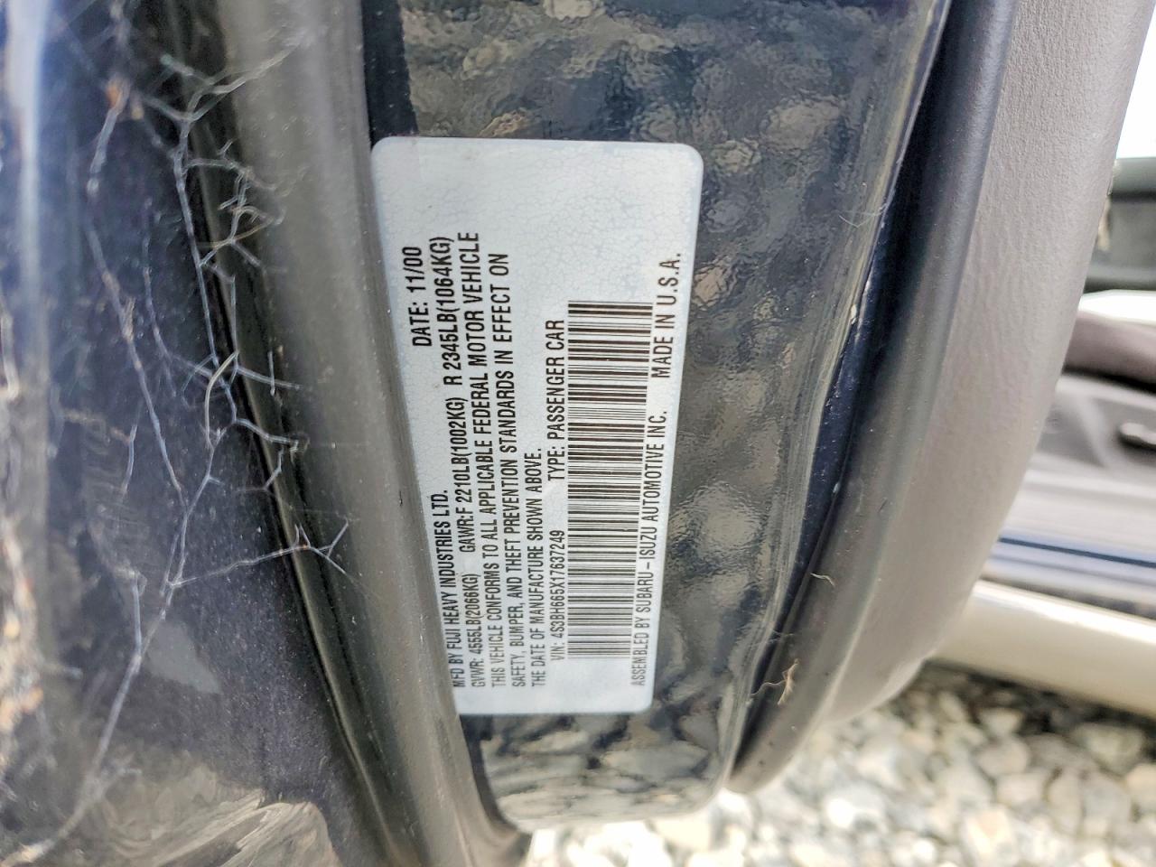 SUBARU LEGACY 2001 — 13