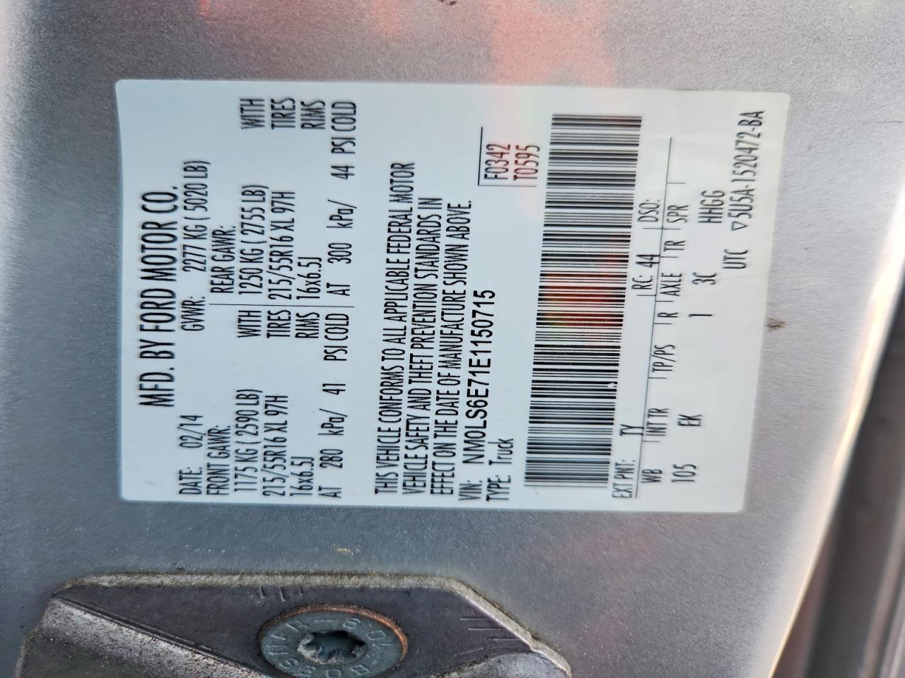 FORD TRANSIT CONNECT 2014 — 14