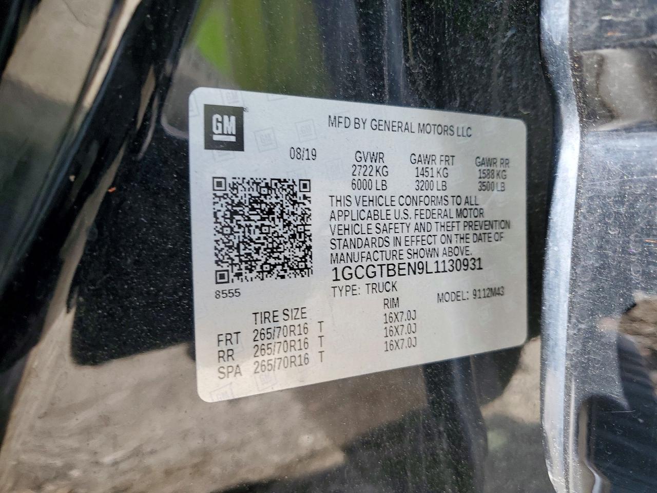 CHEVROLET COLORADO 2020 — 13