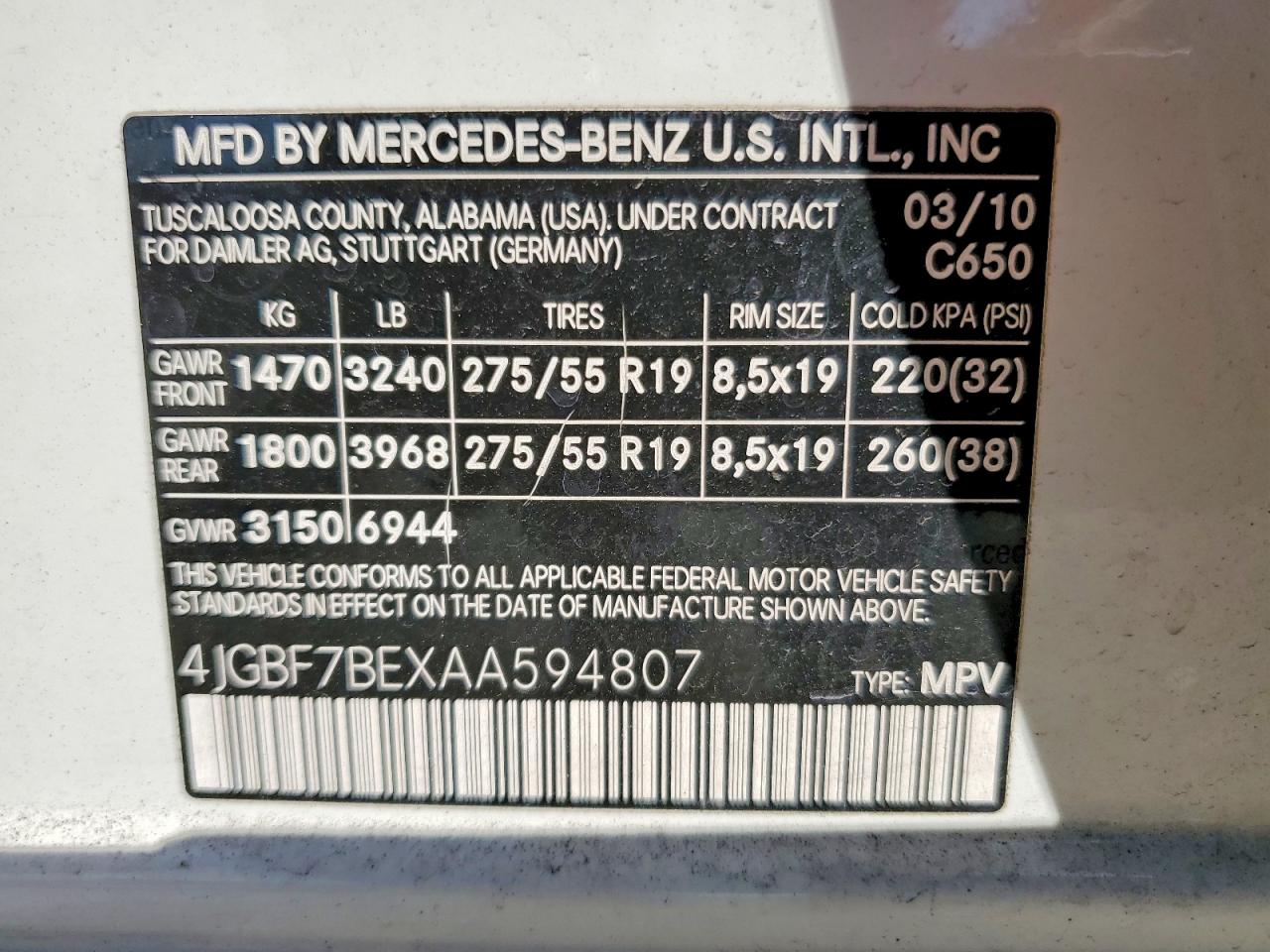 MERCEDES-BENZ GL 2010 — 14