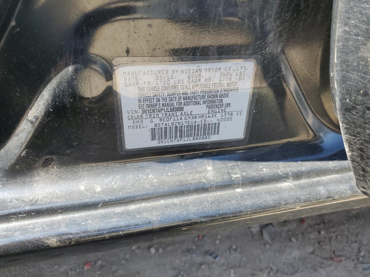 NISSAN VERSA 2018 — 13