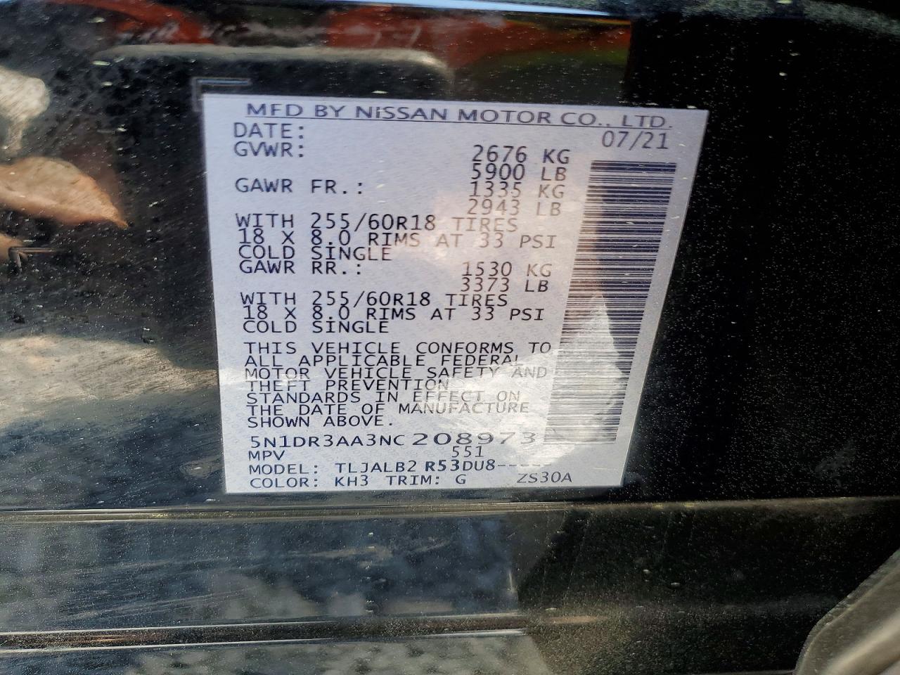 NISSAN PATHFINDER 2022 — 13