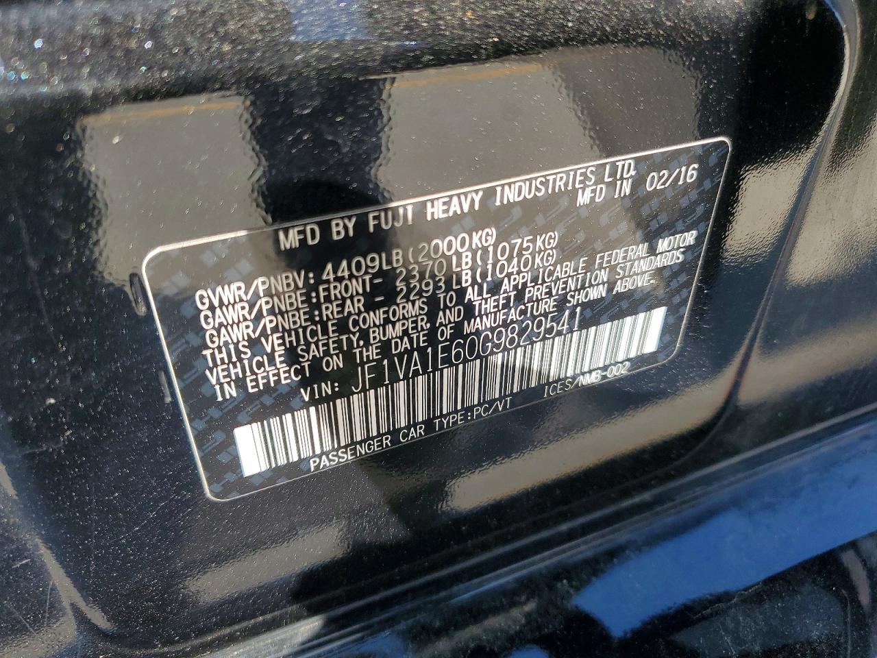 SUBARU WRX 2016 — 13