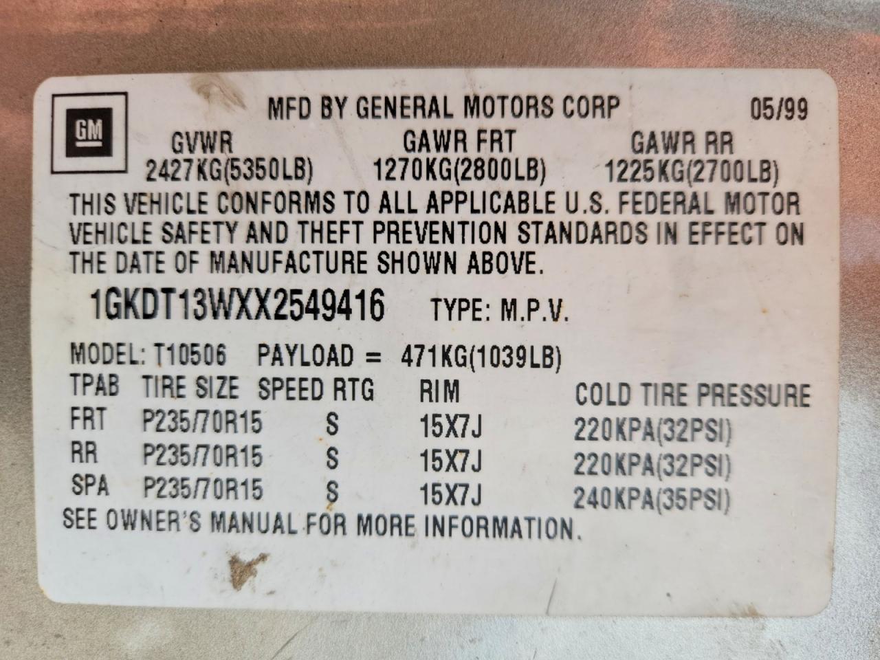 GMC JIMMY 1999 — 15