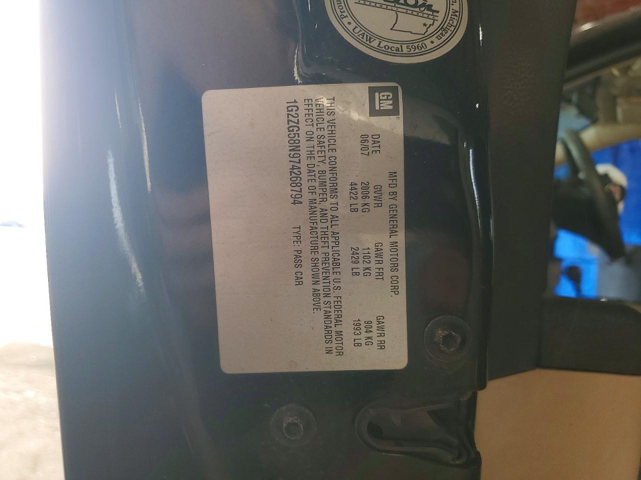 PONTIAC G6 2007 — 13
