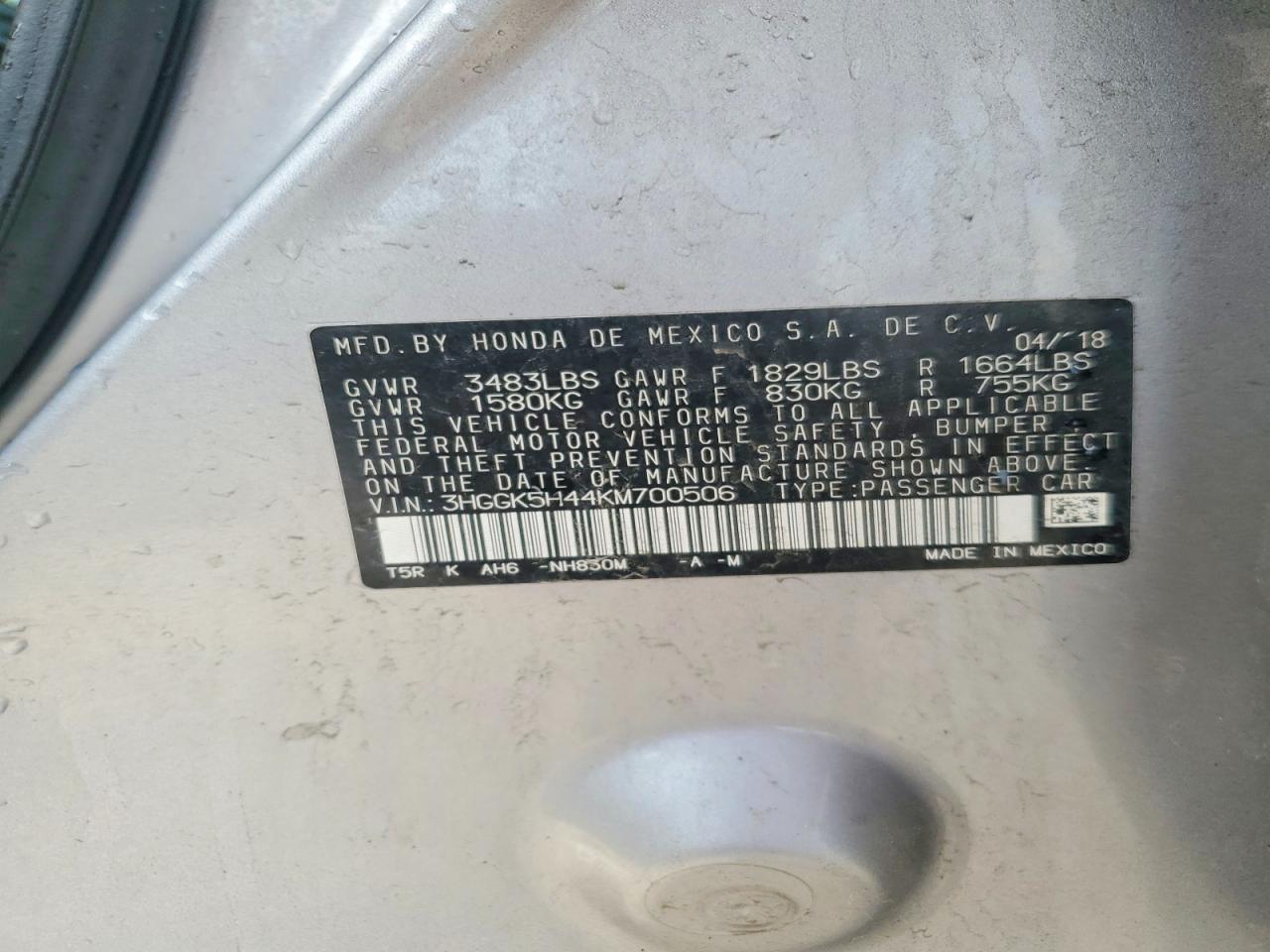 HONDA FIT 2019 — 13
