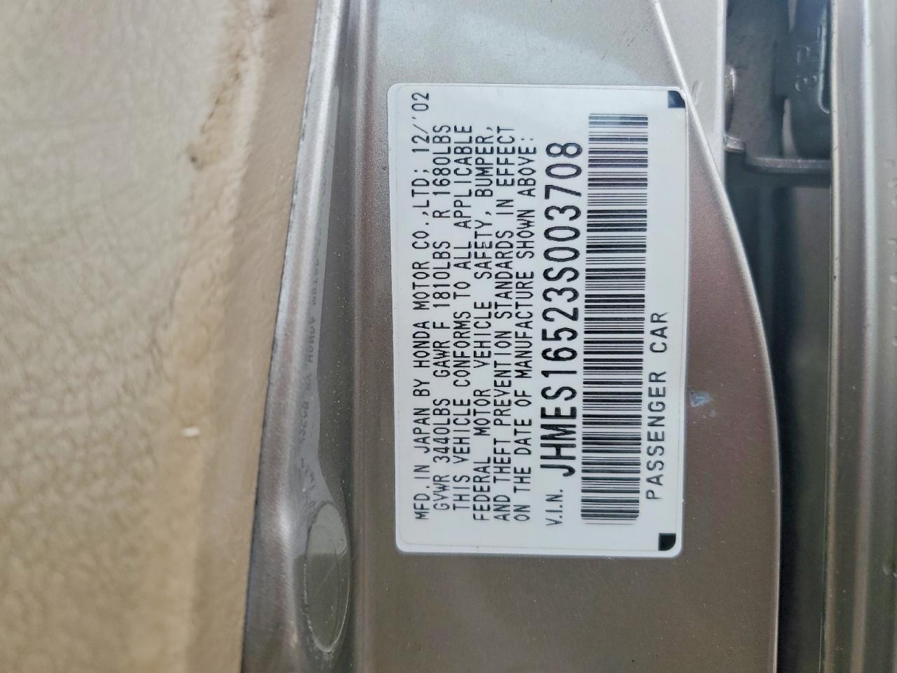 HONDA CIVIC 2003 — 13