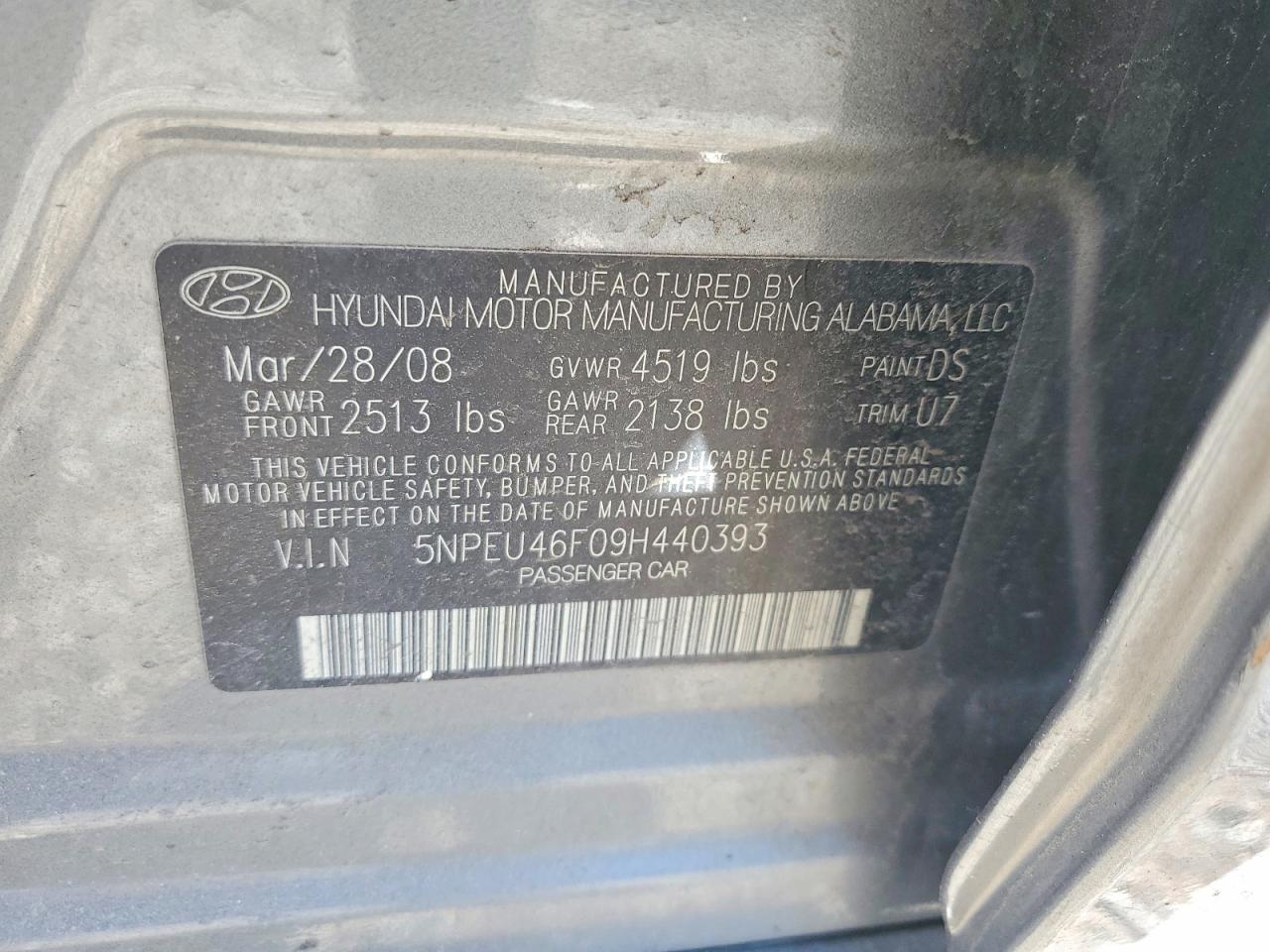 HYUNDAI SONATA 2009 — 13