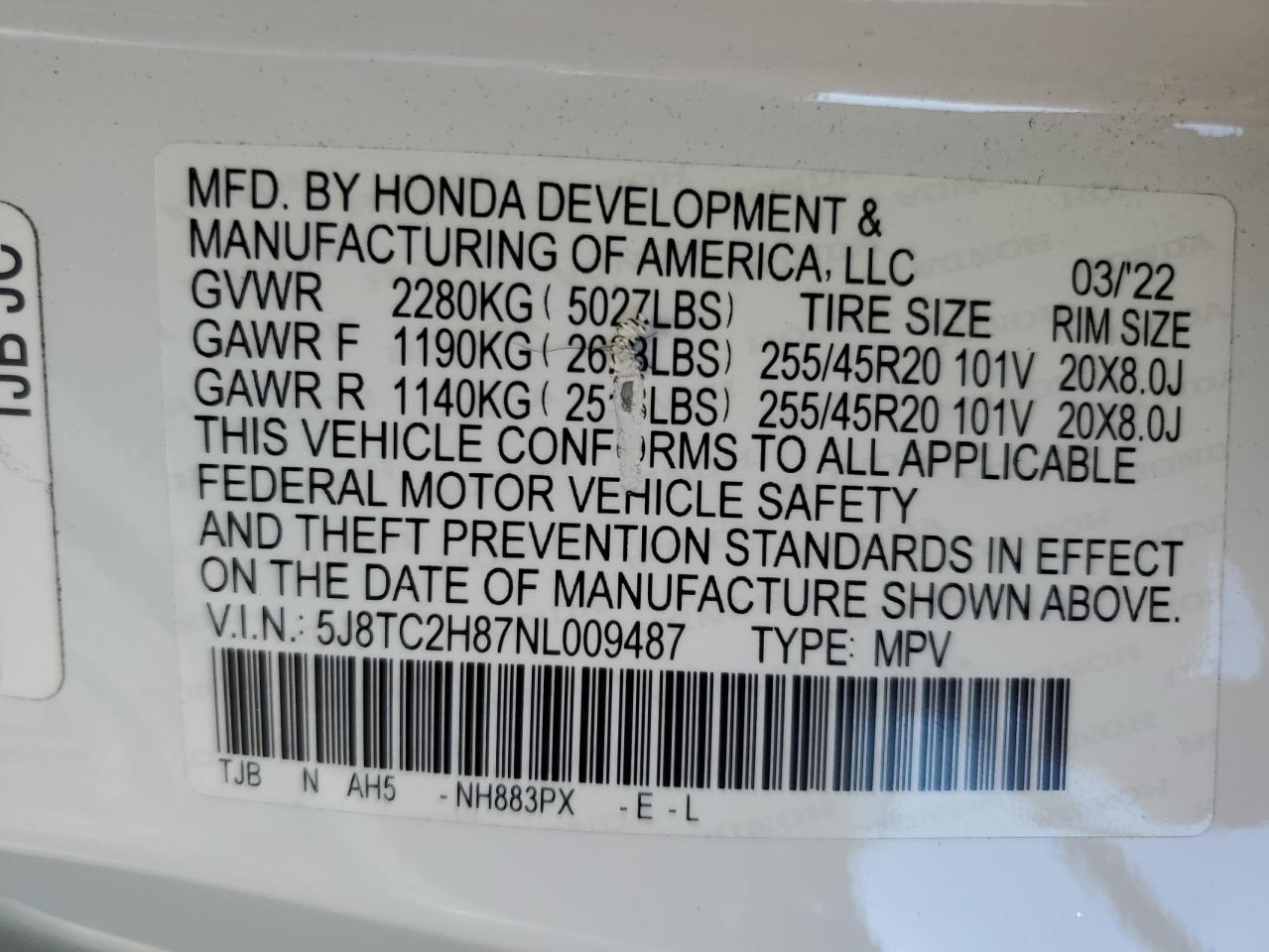 ACURA RDX 2022 — 15