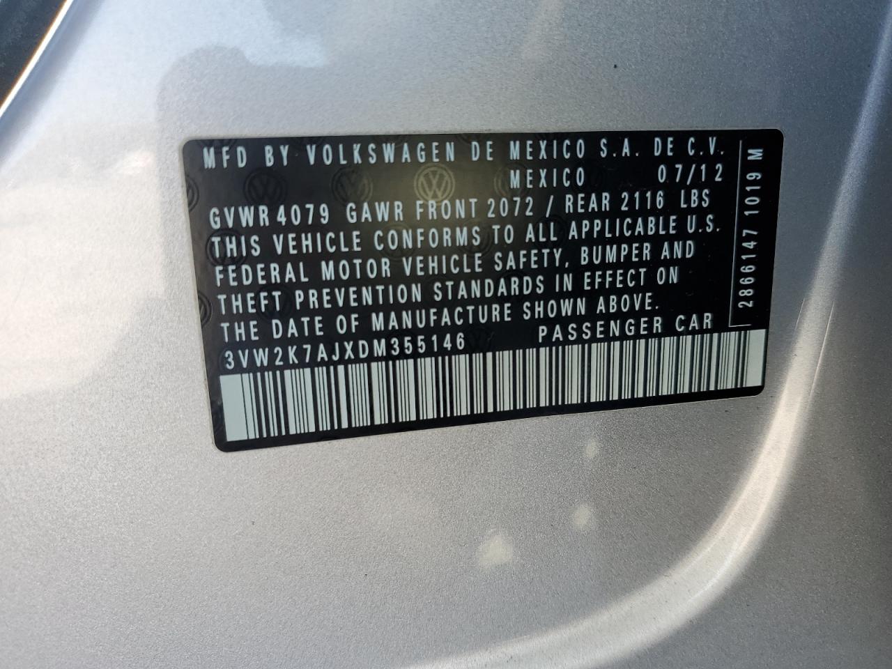 VOLKSWAGEN JETTA 2013 — 13