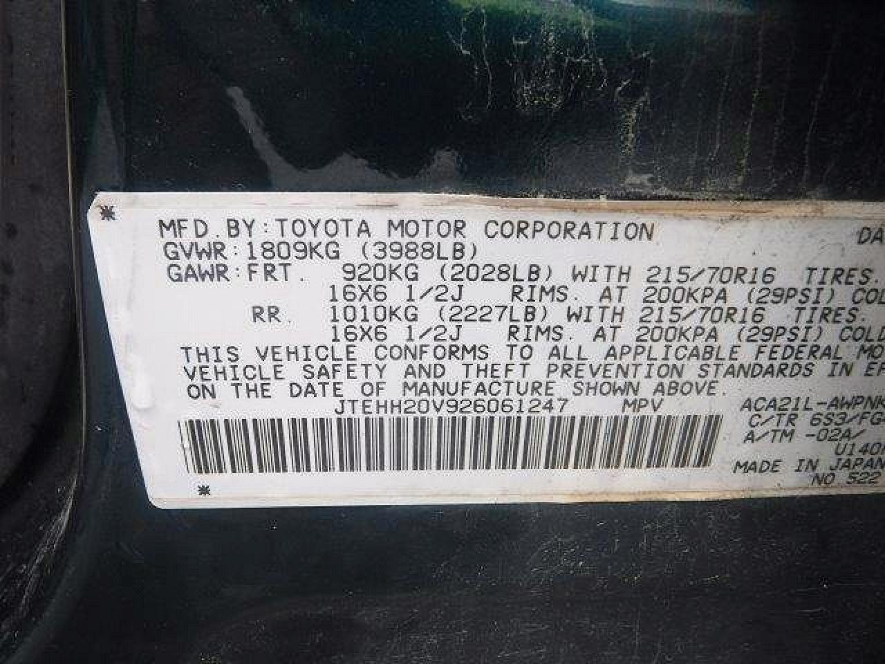 TOYOTA RAV4 2002 — 13