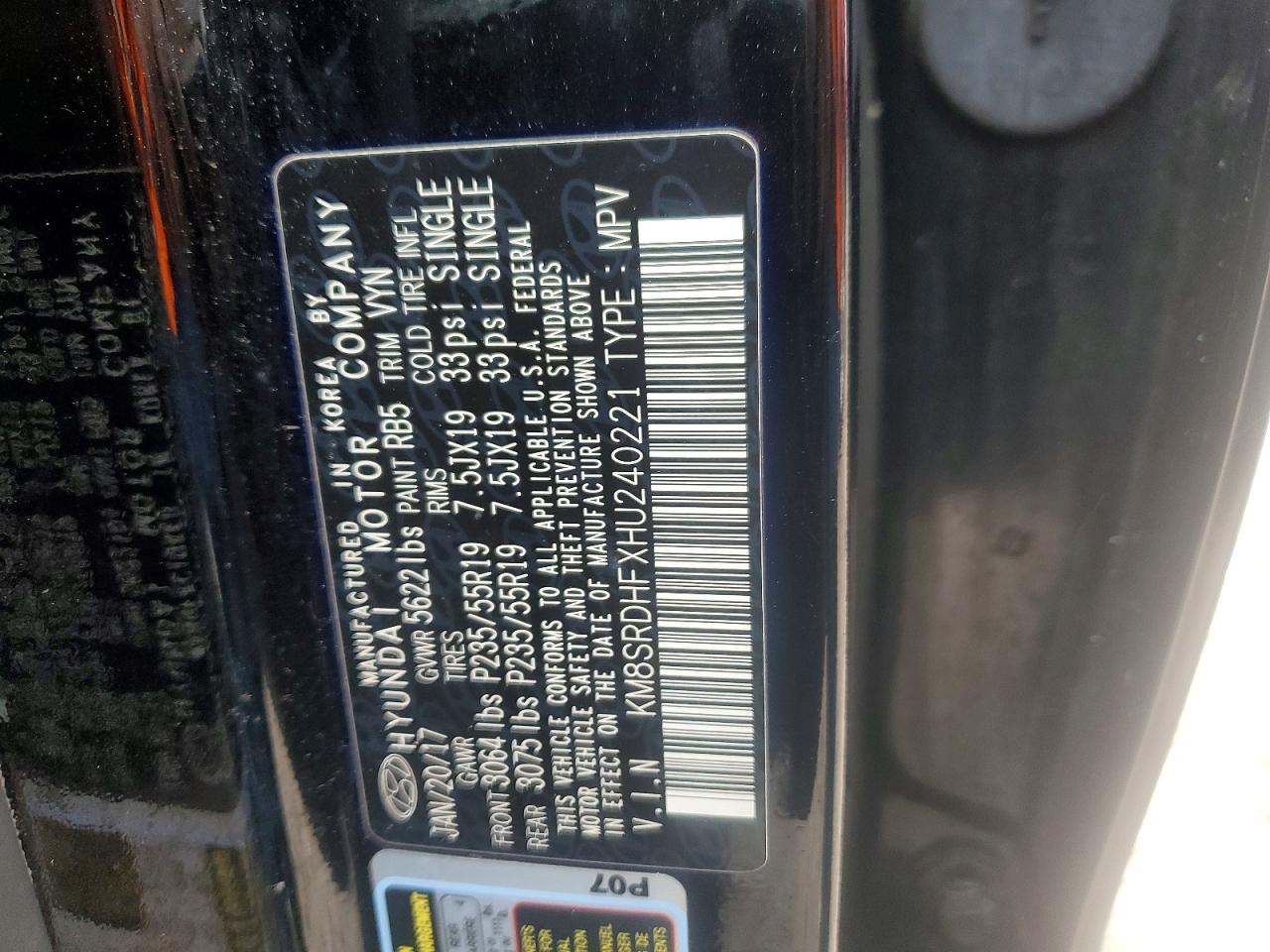 HYUNDAI SANTA FE 2017 — 15