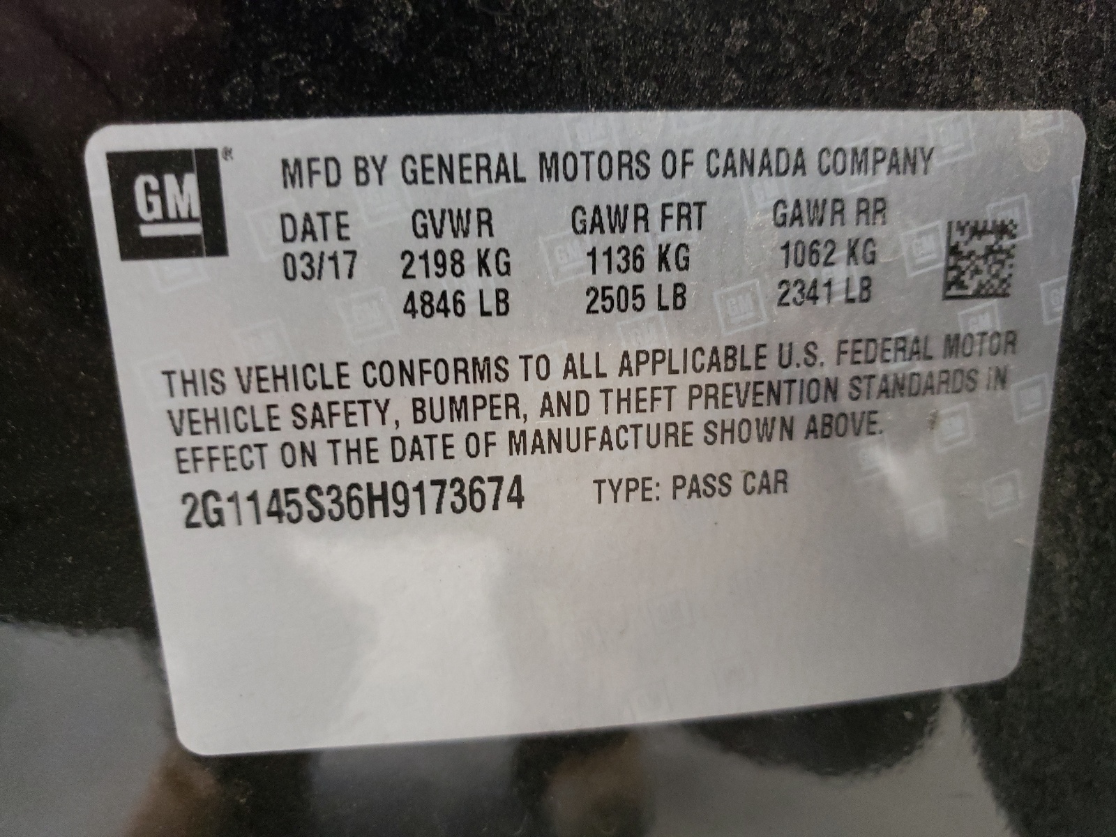 CHEVROLET IMPALA 2017 — 11