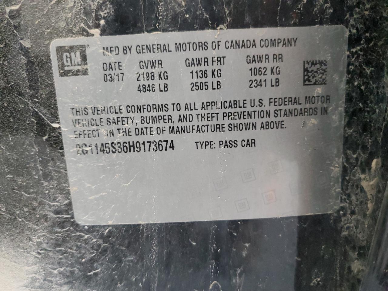 CHEVROLET IMPALA 2017 — 14