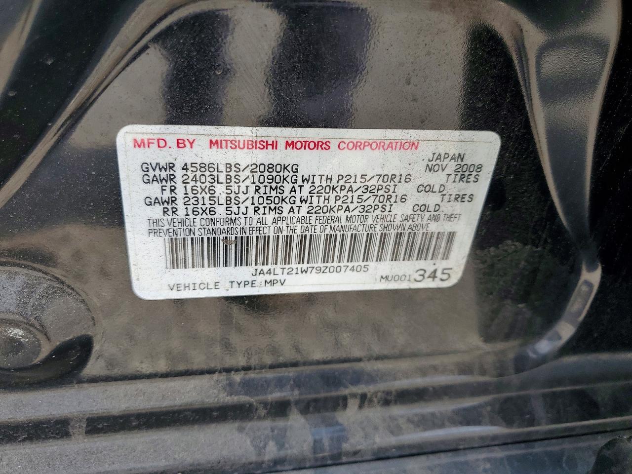 MITSUBISHI OUTLANDER 2009 — 14