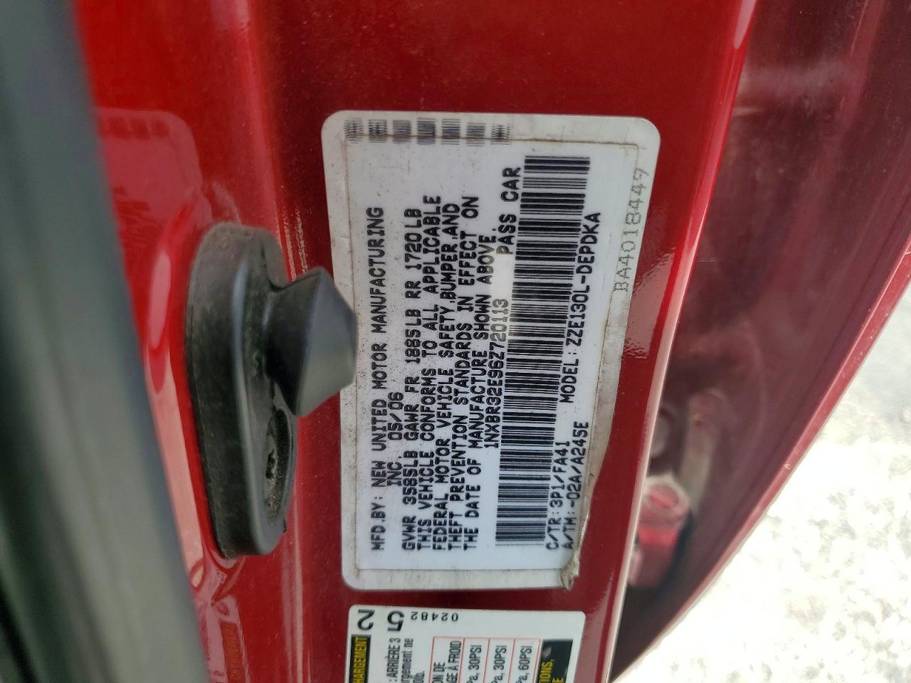 TOYOTA COROLLA 2006 — 13