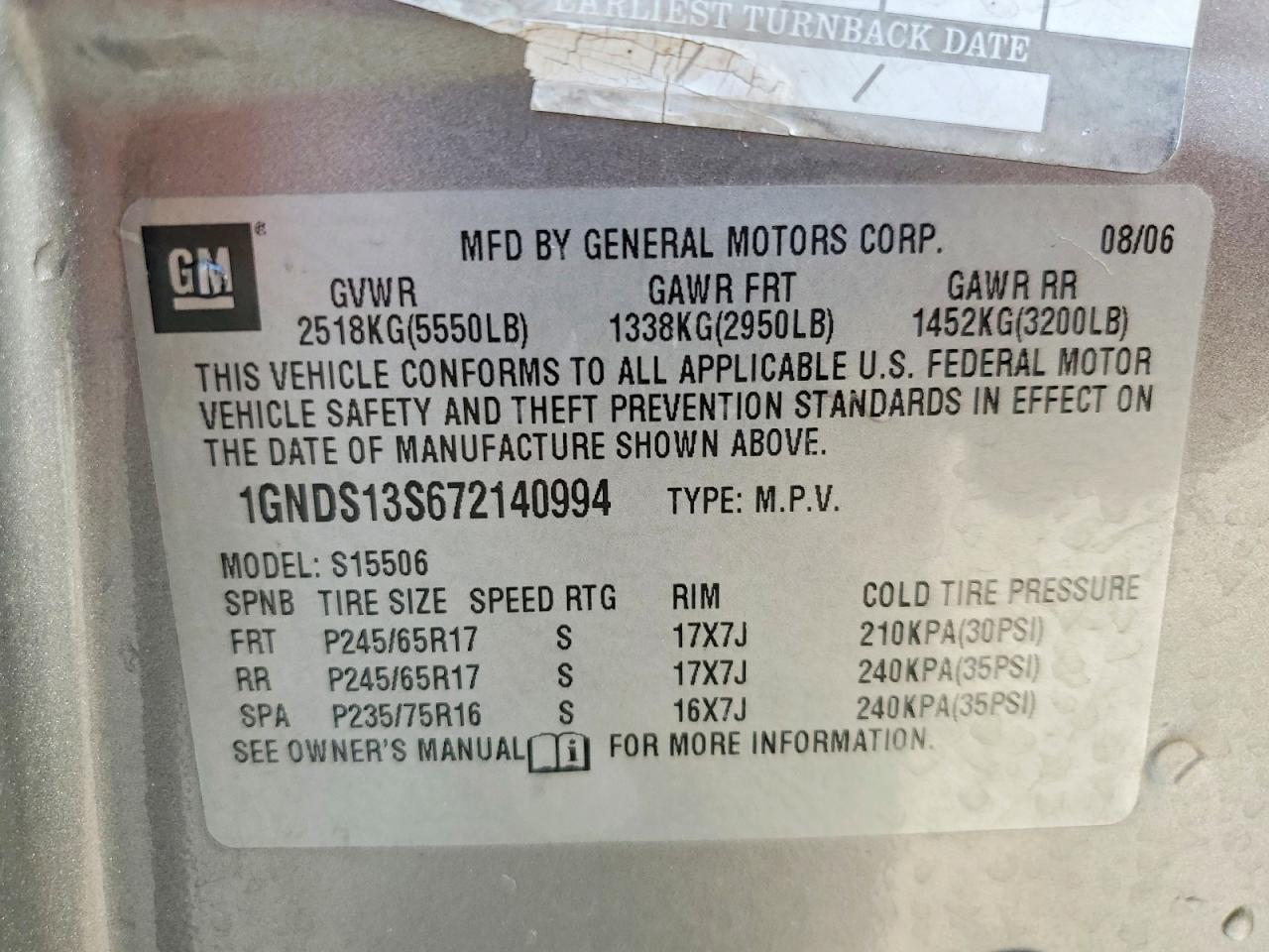 CHEVROLET TRAILBLAZER 2007 — 14