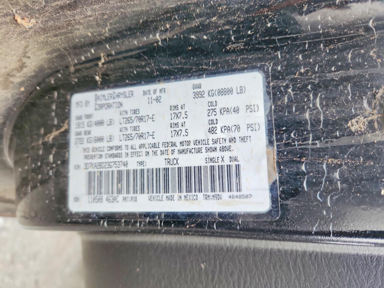 DODG RAM 2500 2002 — 13