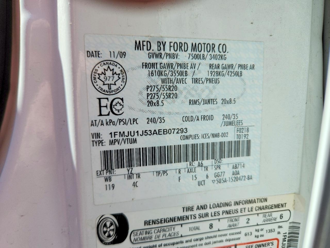 FORD EXPEDITION 2010 — 15
