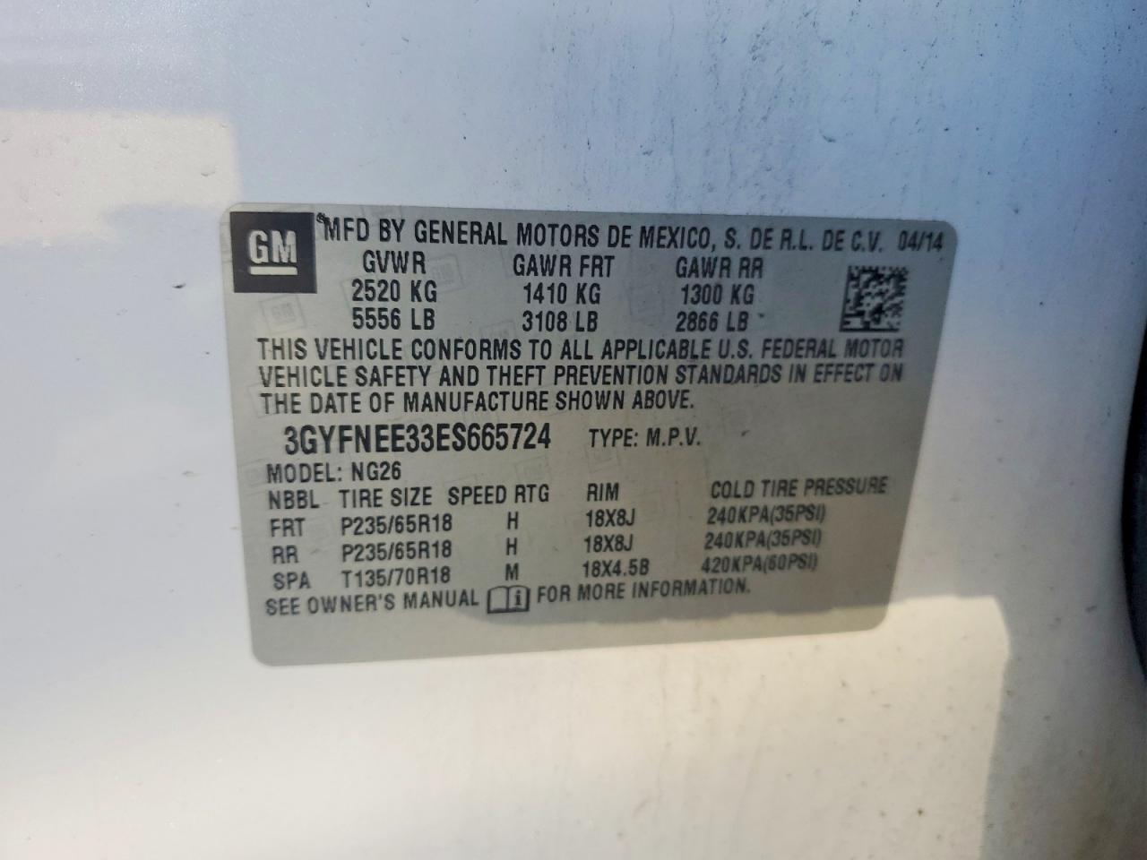 CADILLAC SRX 2014 — 13