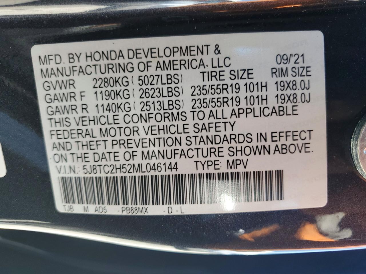 ACURA RDX 2021 — 15