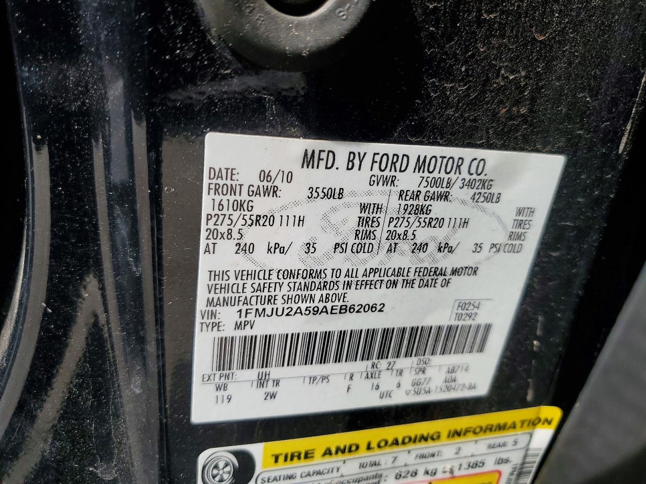 FORD EXPEDITION 2010 — 14