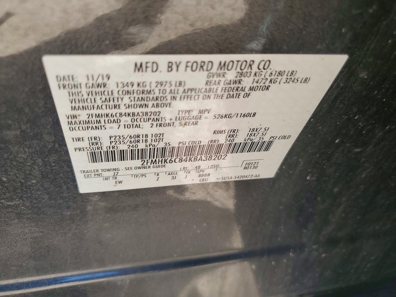 FORD FLEX 2019 — 13