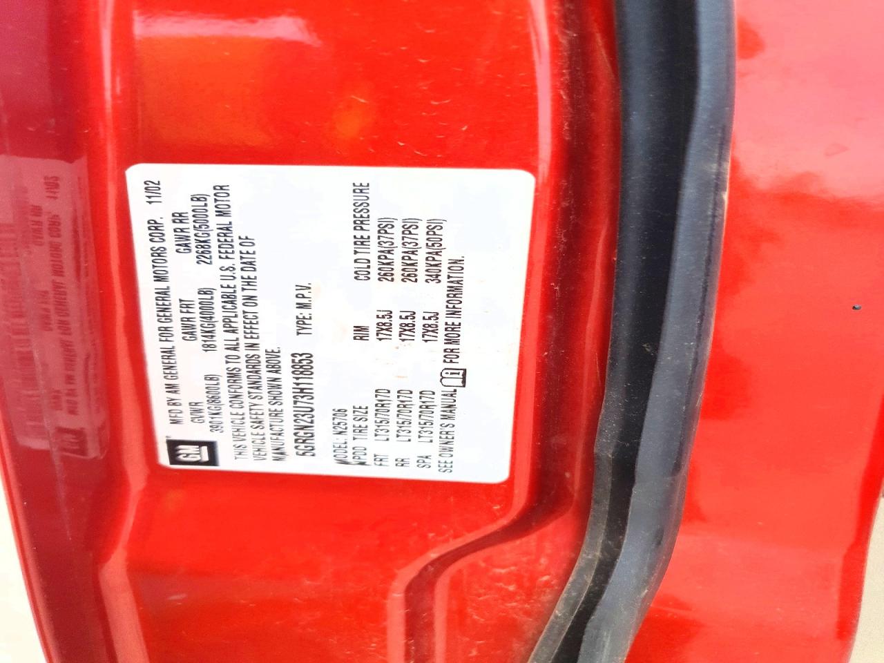 HUMMER H2 2003 — 14