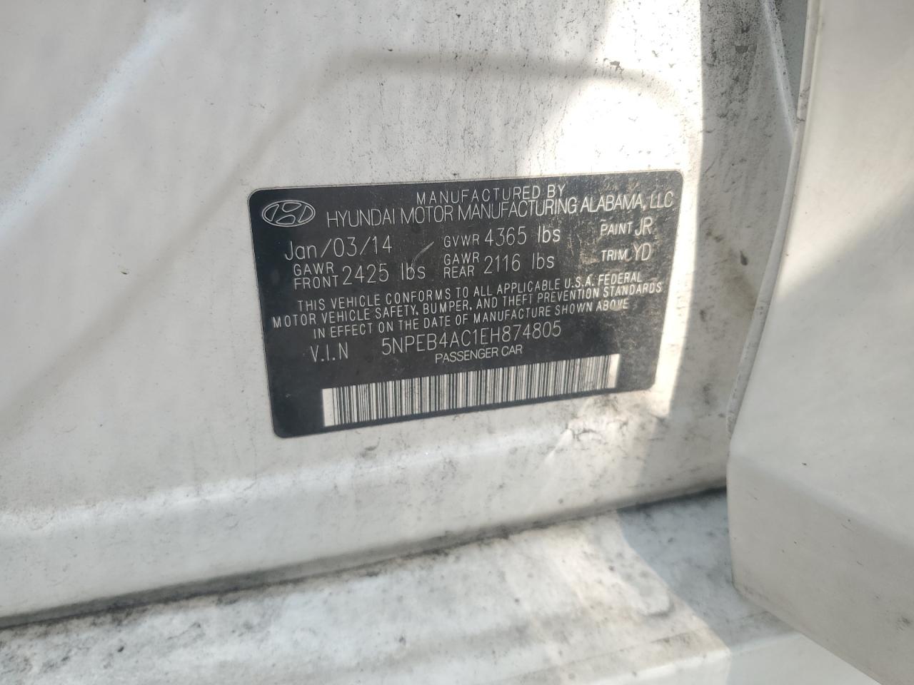 HYUNDAI SONATA 2014 — 13