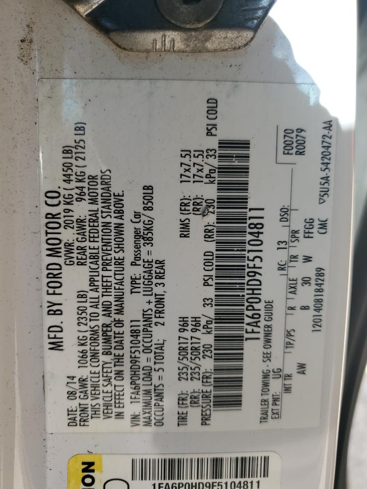 FORD FUSION 2015 — 13