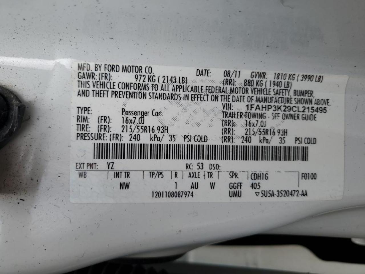 FORD FOCUS 2012 — 13