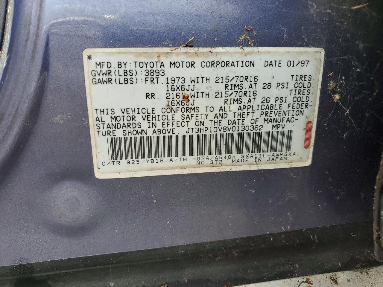 TOYOTA RAV4 1997 — 13