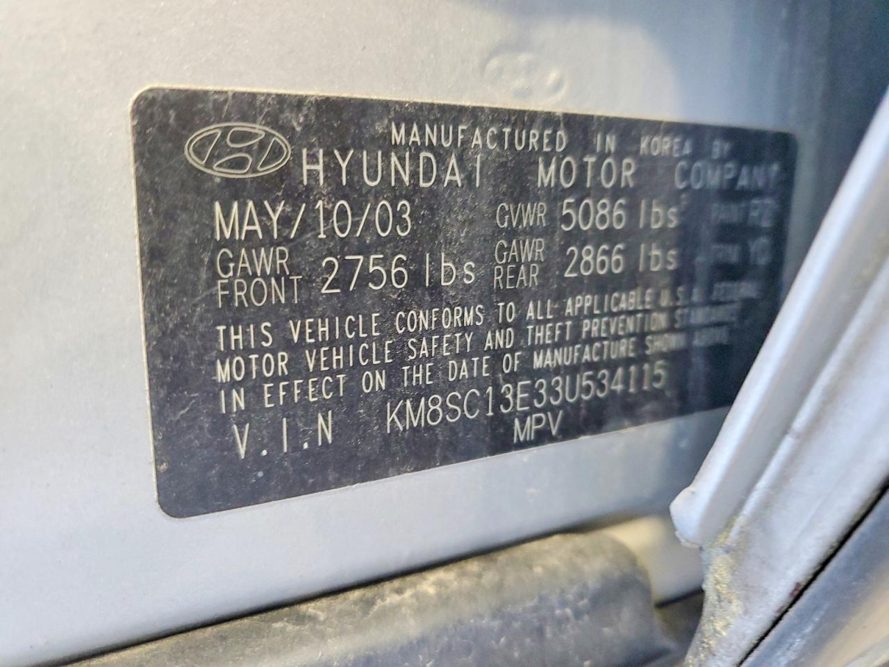 HYUNDAI SANTA FE 2003 — 13