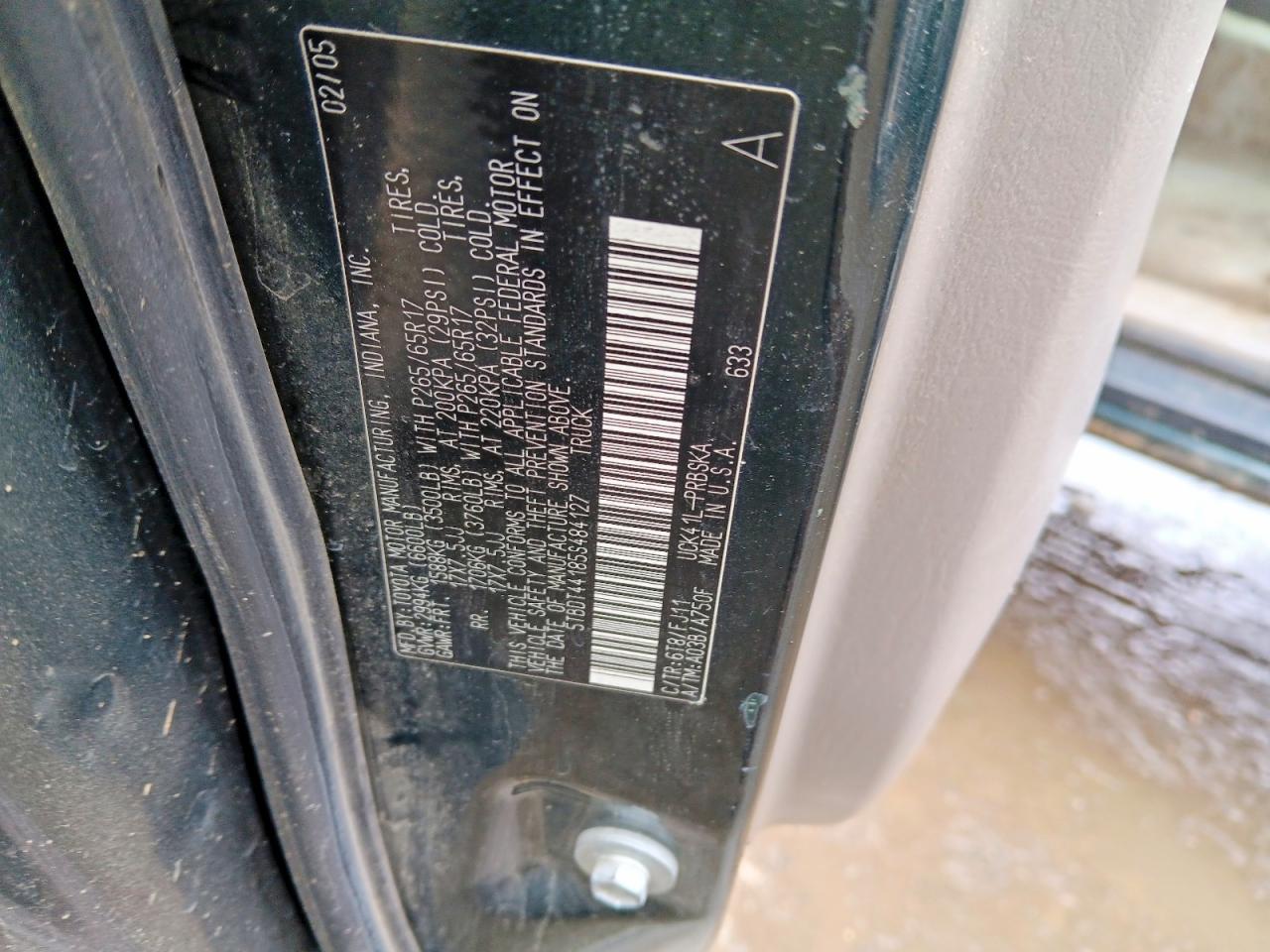 TOYOTA TUNDRA 2005 — 13