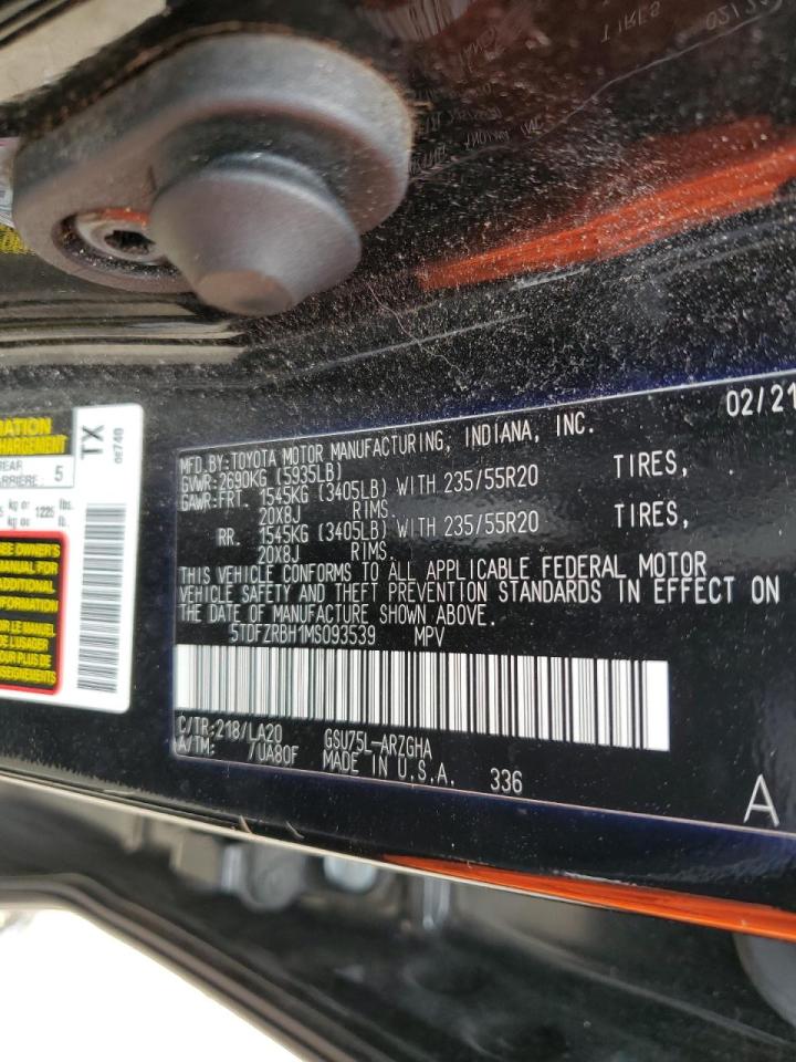TOYOTA HIGHLANDER 2021 — 14