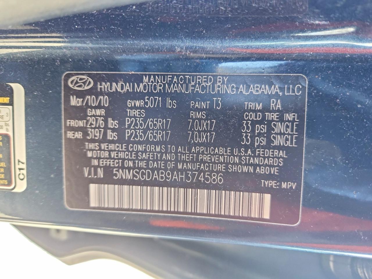 HYUNDAI SANTA FE 2010 — 14