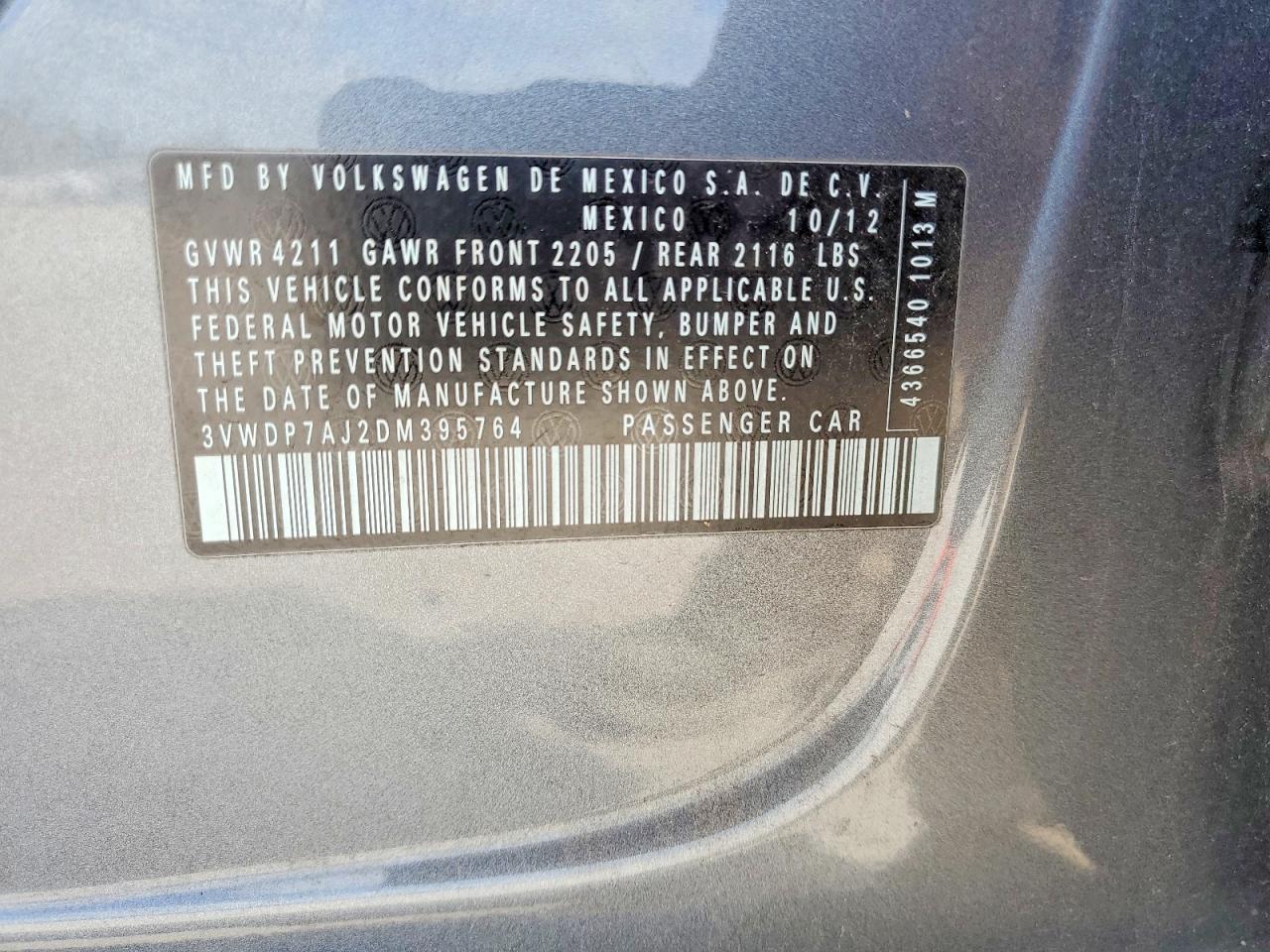 VOLKSWAGEN JETTA 2013 — 13