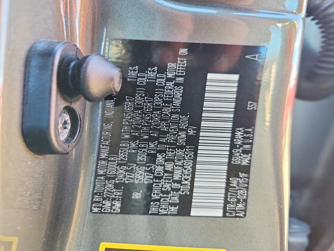 TOYOTA HIGHLANDER 2010 — 14