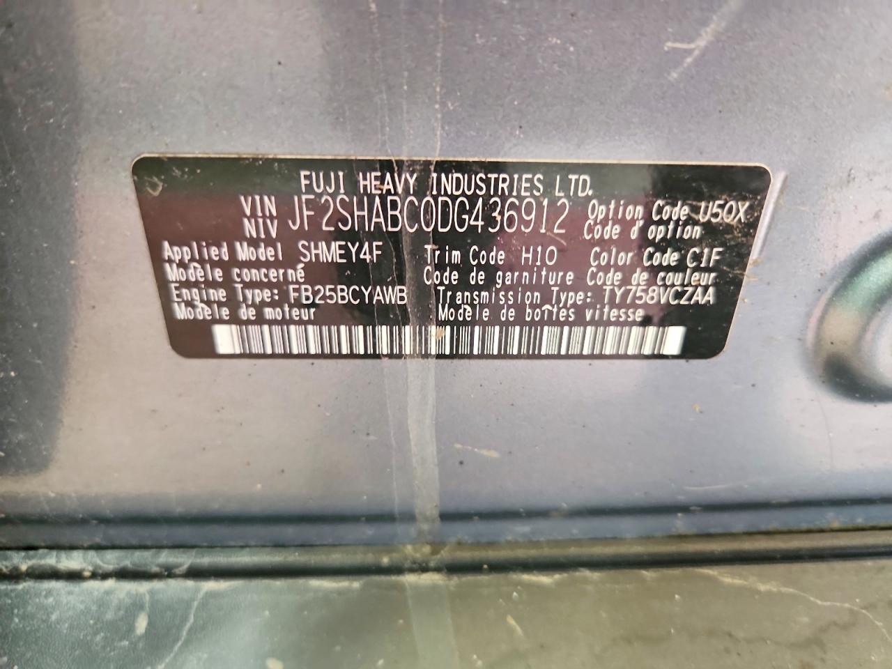 SUBARU FORESTER 2013 — 13