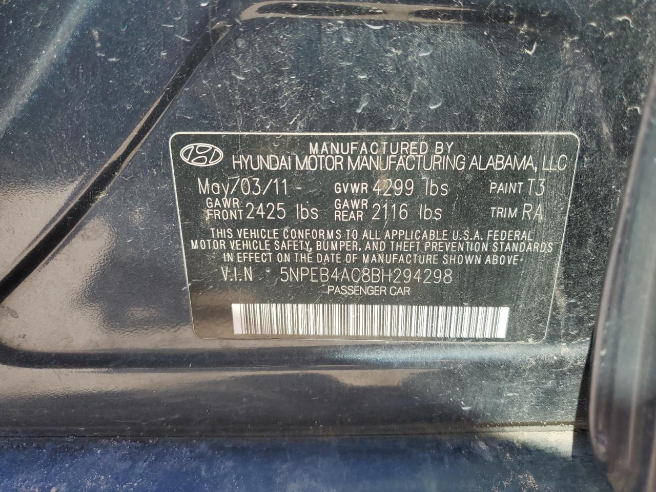 HYUNDAI SONATA 2011 — 13