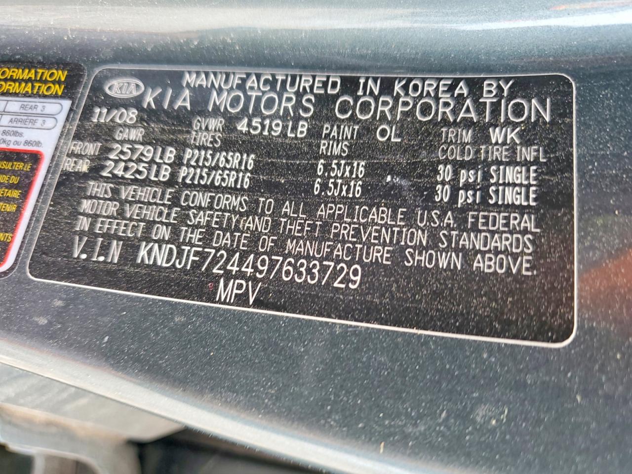 KIA SPORTAGE 2009 — 15