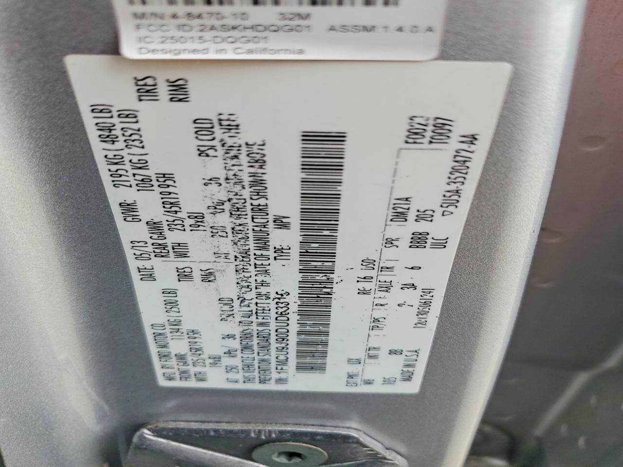 FORD ESCAPE 2013 — 14