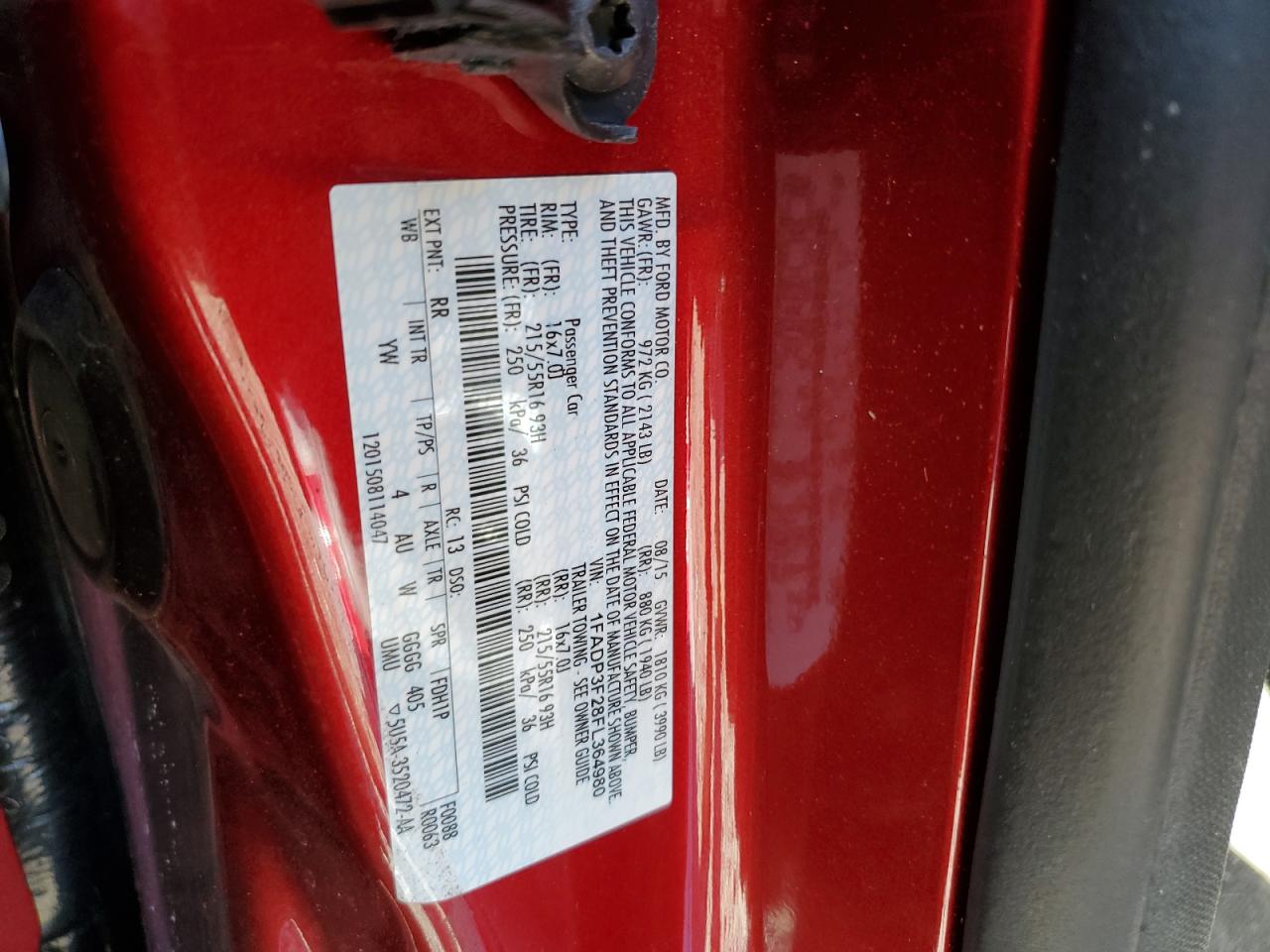 FORD FOCUS 2015 — 13