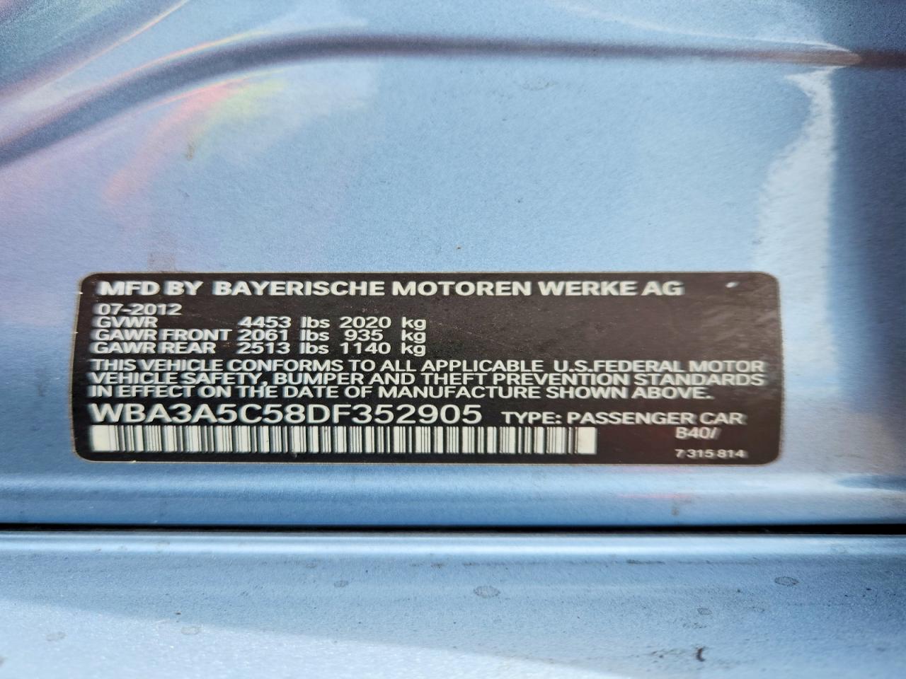BMW 328 2013 — 13