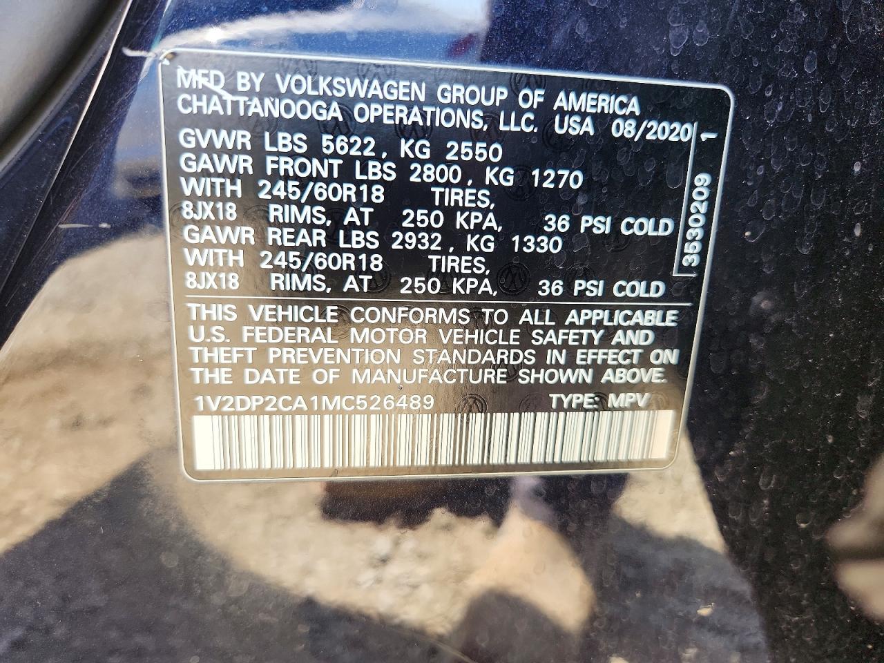 VOLKSWAGEN ATLAS 2021 — 14