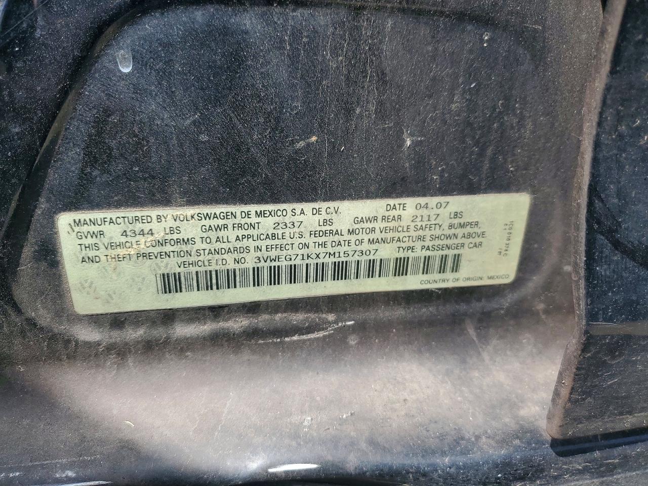 VOLKSWAGEN JETTA 2007 — 13