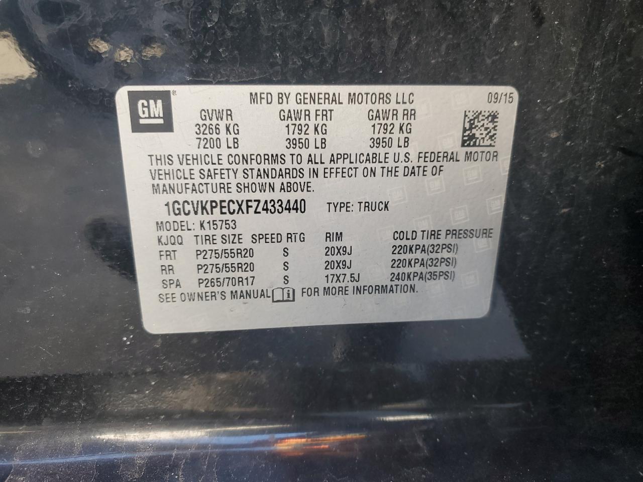 CHEVROLET SILVERADO 2015 — 14