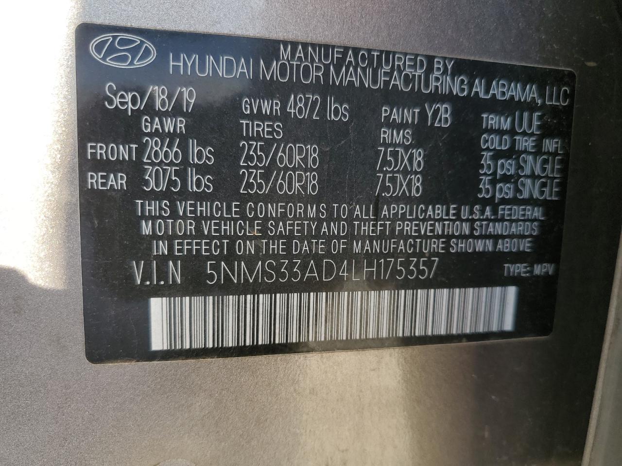 HYUNDAI SANTA FE 2020 — 14