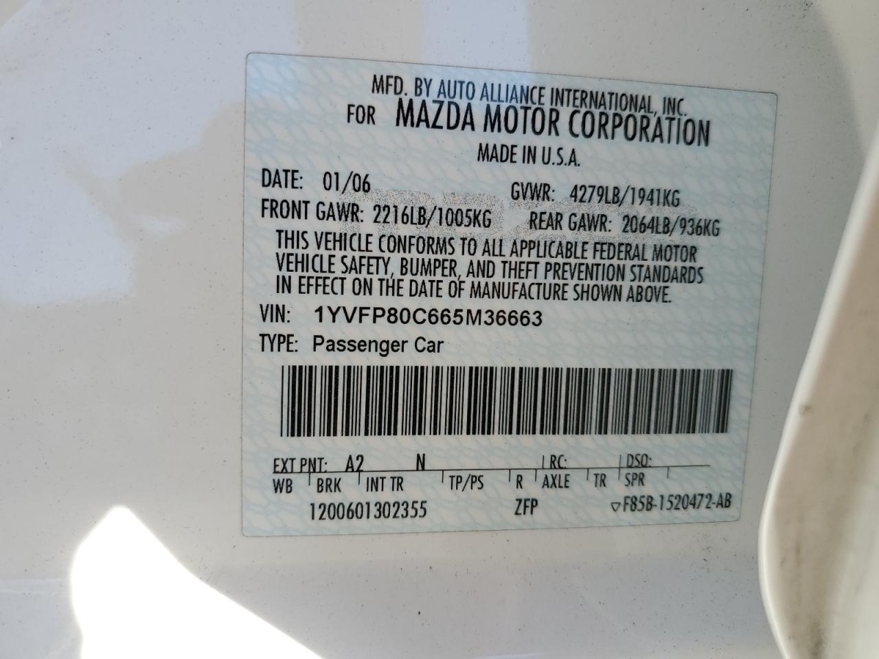 MAZDA 6 2006 — 13