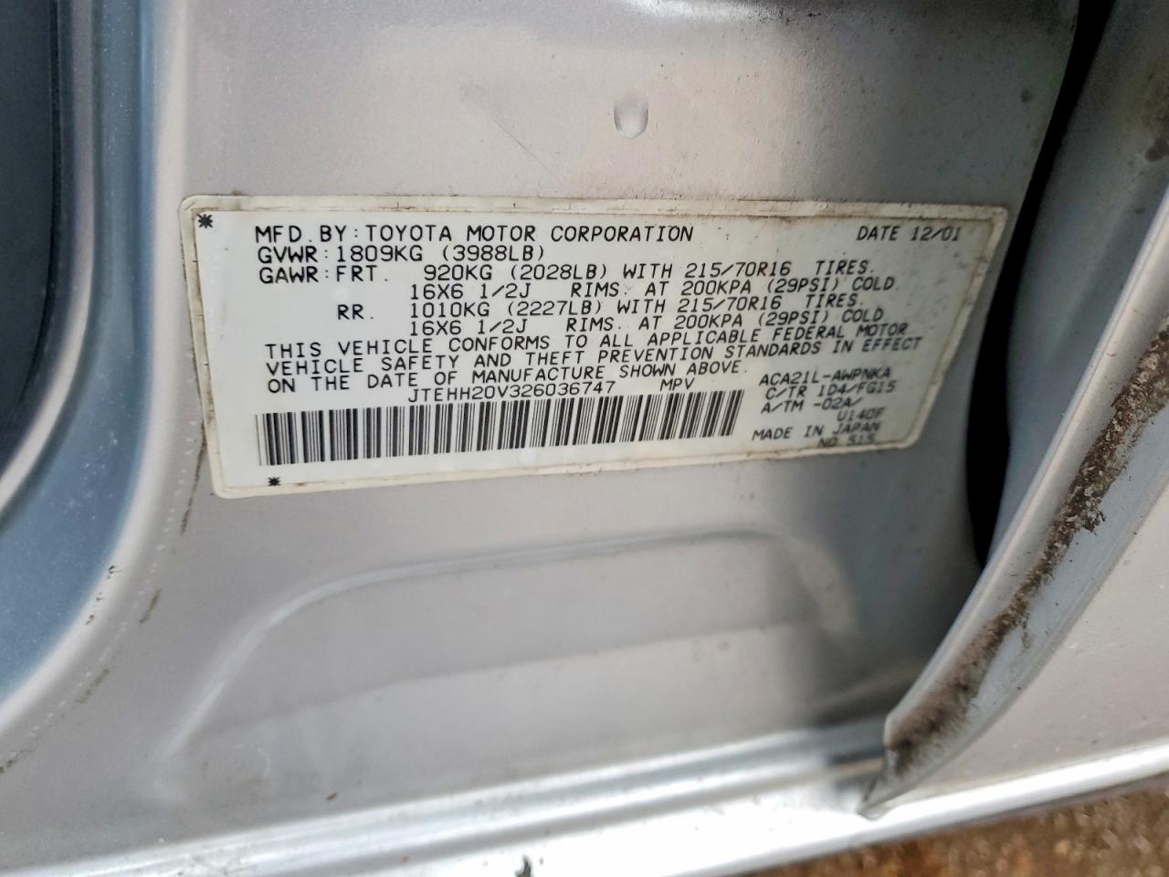 TOYOTA RAV4 2002 — 13